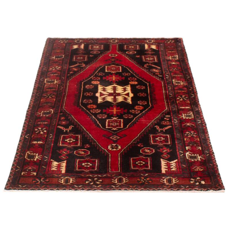 ECARPETGALLERY Hand-knotted Andelz Black Wool Rug - 4'11 x 7'3