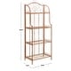 preview thumbnail 25 of 53, SAFAVIEH Amaris Victorian Wrought Iron 4-Tier Outdoor Bakers Rack. - 25" W x 15" D x 63" H