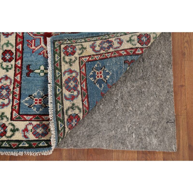 Blue Kazak Oriental Accent Rug Hand-Knotted Traditional Wool Carpet - 2'1" x 3'0"