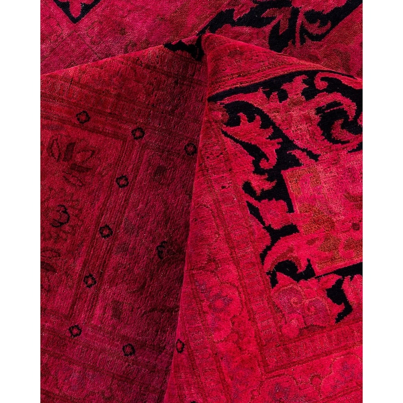 Contemporary Overdyed Wool Hand Knotted Area Rug - 10' 1" x 14' 0"