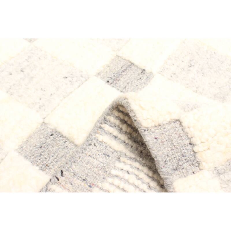 ECARPETGALLERY Hand-knotted Tangier Cream Wool Rug - 5'0 x 8'1