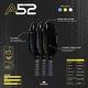 preview thumbnail 3 of 2, Diadem A52 Pickle Ball Paddle, Carbon Fiber Face, Black / White