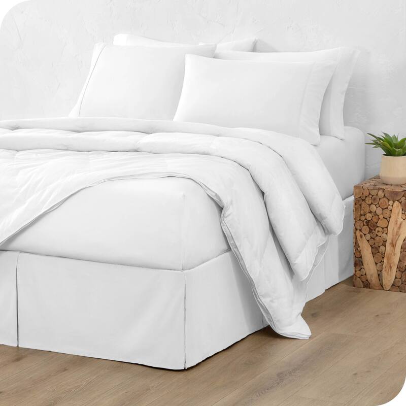 Bare Home Pleated Bed Skirt - 15-Inch Tailored Drop Easy Fit