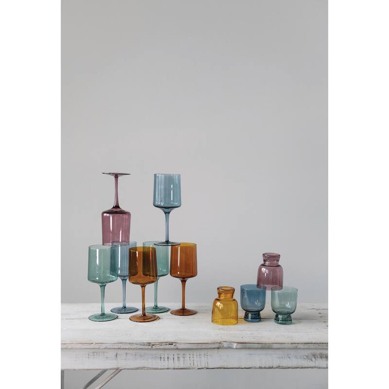 Drinking Glasses - 3.0"L x 3.0"W x 3.9"H