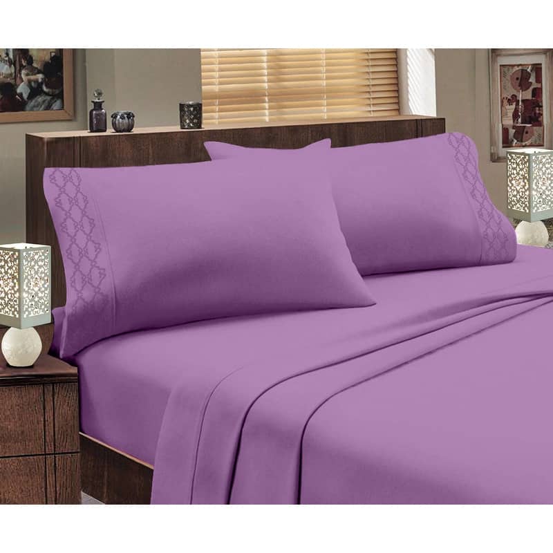 Home Sweet Home Dream Embossed Pleated Bed Sheet Set