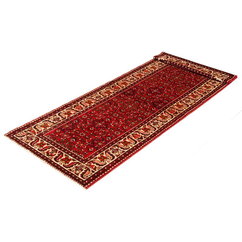 ECARPETGALLERY Hand-knotted Andelz Red Wool Rug - 3'8 x 10'0