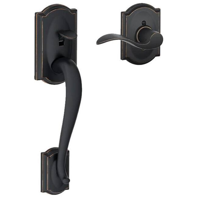 Schlage Camelot Lower Handle Set for Electronic Keypad with Right - Aged Bronze