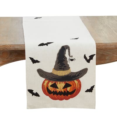 Linen Blend Pumpkin Table Runner - 16"x70"