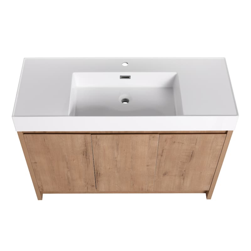 Beingnext 24"/30"/48"/60" Bathroom Vanity with Sink, Freestanding Bathroom Vanity with Soft Close Door