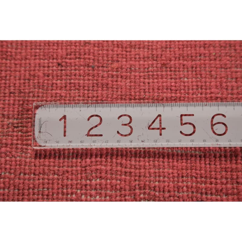 Pink Gabbeh Oriental Runner Rug Handmade Wool Carpet - 3'4" x 6'7"