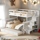 preview thumbnail 15 of 46, Twin-over-Full Bunk Bed with Twin size Trundle, Storage and Guard Rail for Bedroom, Dorm, for Adults