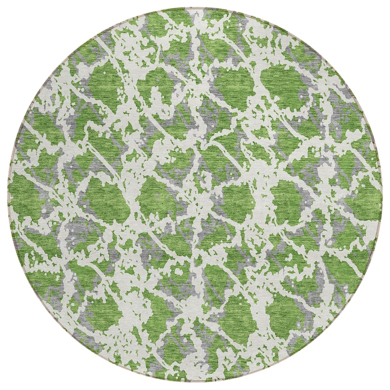 Machine Washable Indoor/ Outdoor Abstract Modern Chantille Rug
