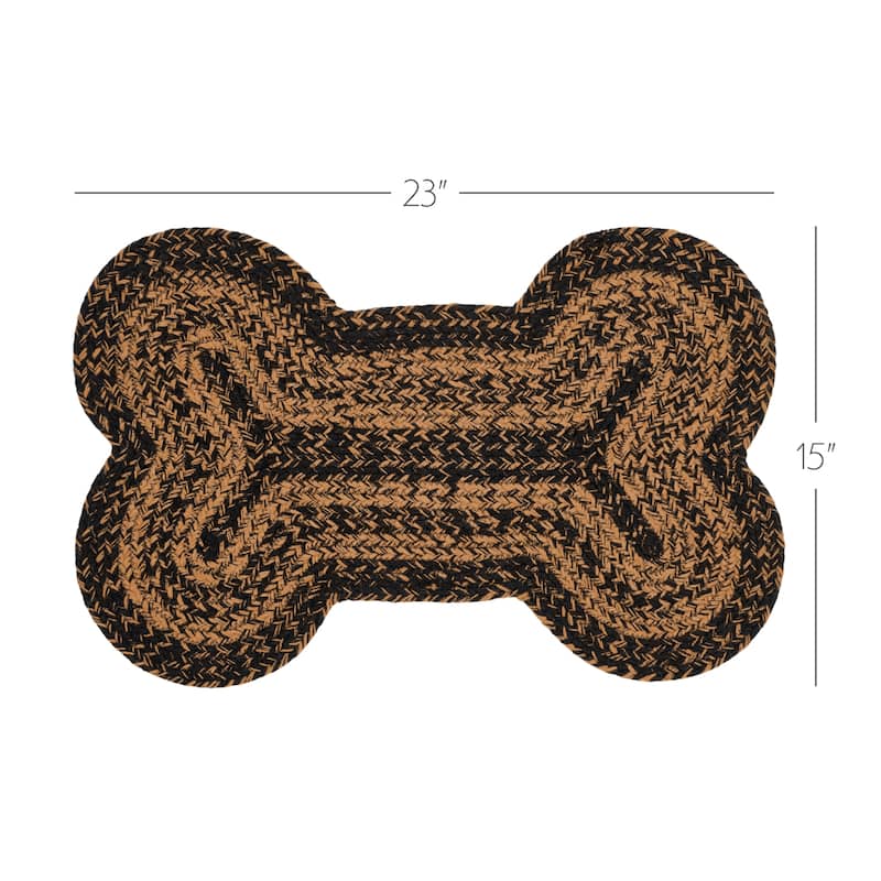 Black & Tan Indoor/Outdoor Medium Bone Rug 15x23 - 3'6"