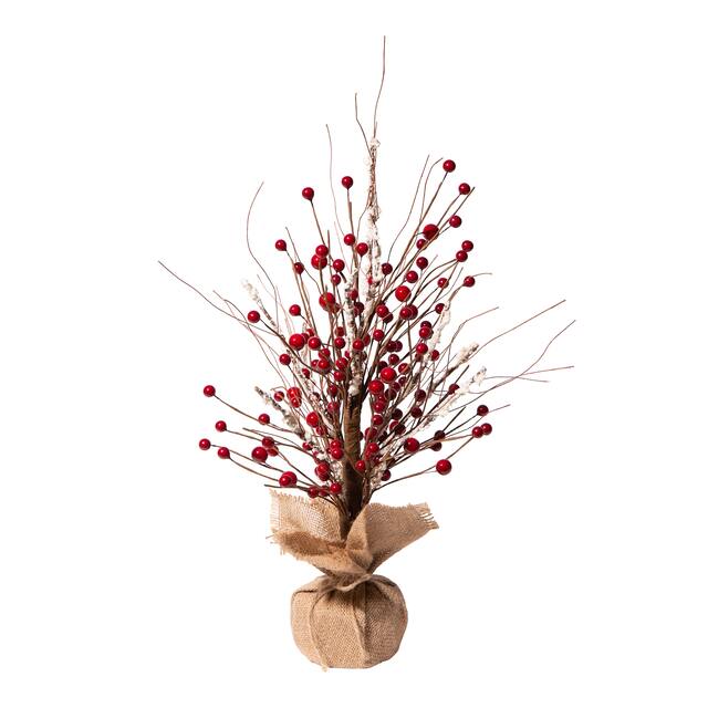Glitzhome Berry Table Tree Patriotic/Harvest/Christmas Centerpieces - Christmas
