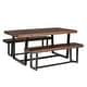 preview thumbnail 7 of 25, Middlebrook Solid Wood 3-Piece Dining Set with 60-inch Benches