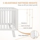 preview thumbnail 6 of 7, Gymax Wooden Baby Crib 3-Height Adjustable Wood Mini Crib Non-Toxic