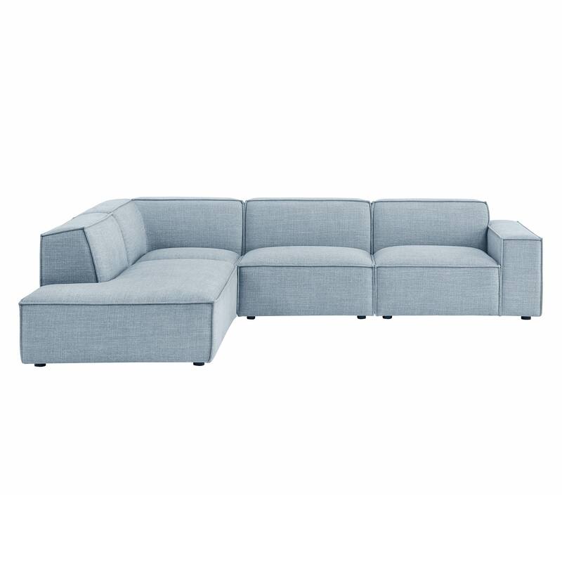 Restore 4-Piece Performance Fabric Upholstered Modular L-Shaped Sofa