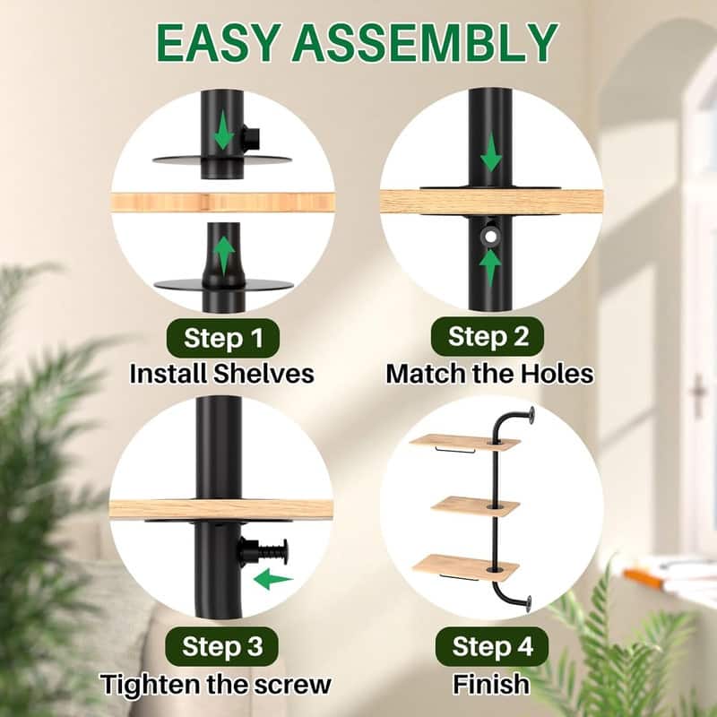 Window Plant Shelves, Rotating Plant Shelf for Window