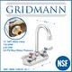 preview thumbnail 15 of 15, Commercial Wall Mount Sink Faucets 4in Center w Swivel Spouts NSF