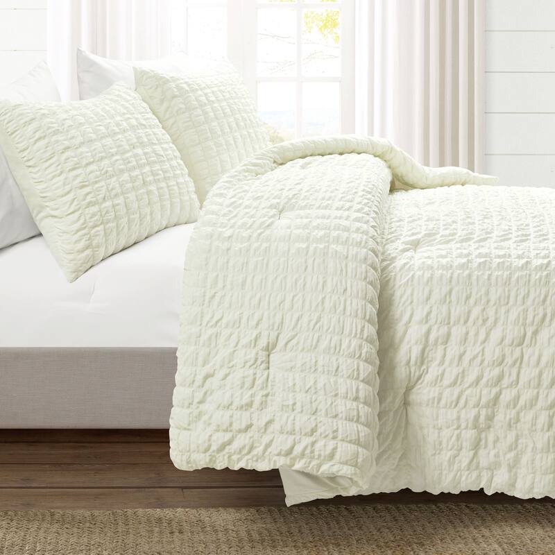 Lush Decor Crinkle Textured Dobby Comforter Set