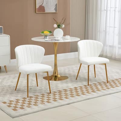 Tufted Velvet Dining Chair, Upholstered Side Chair (Set of 2)