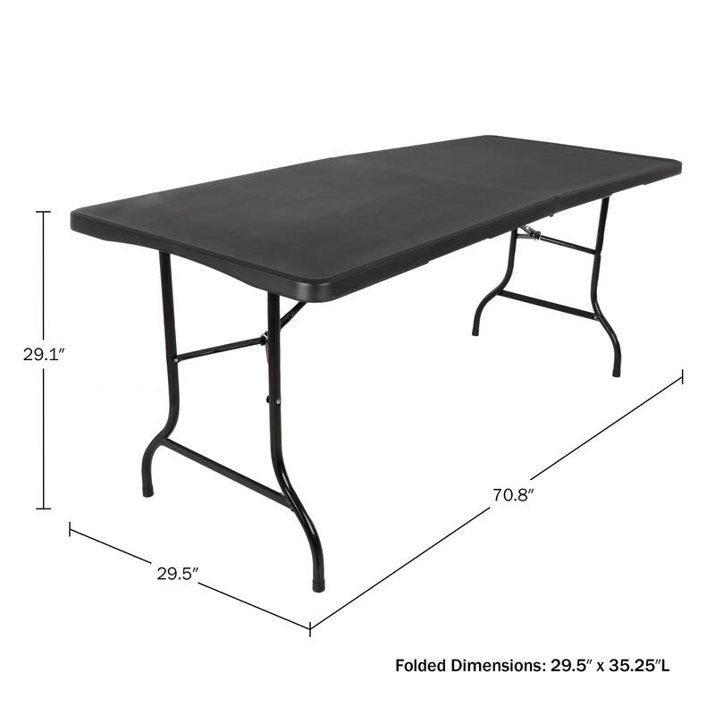 Folding Table Set Set of 2 6FootLong Plastic Tabletops by Everyday