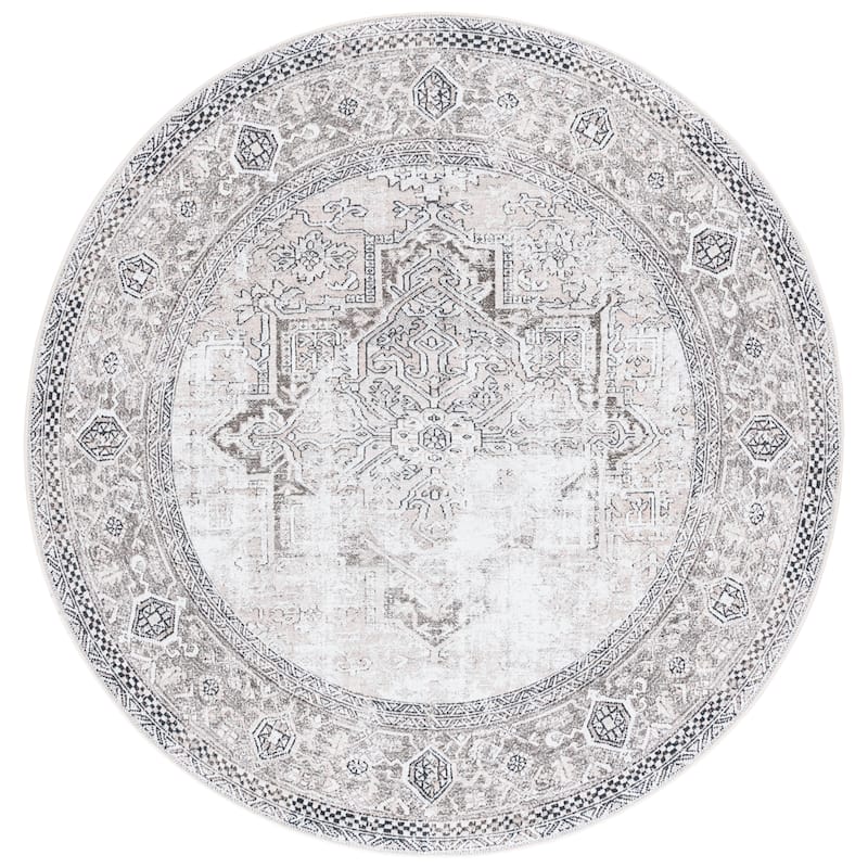 SAFAVIEH Orlando Freida Traditional Rug - 6'7" Round - Taupe/Beige