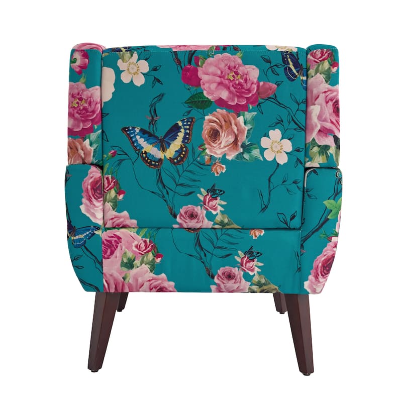 Modern Upholstered Faux Leather Tufted Armchair Linen Accent Chairs