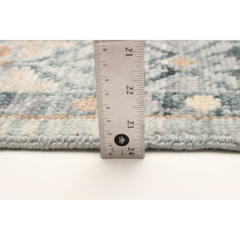 ECARPETGALLERY Hand-knotted Mystique Teal Wool Rug - 4'1 x 6'2
