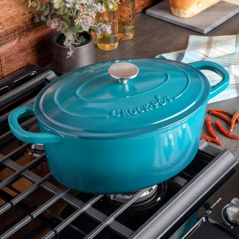 Crock Pot Artisan 7-Quart Oval Dutch Oven