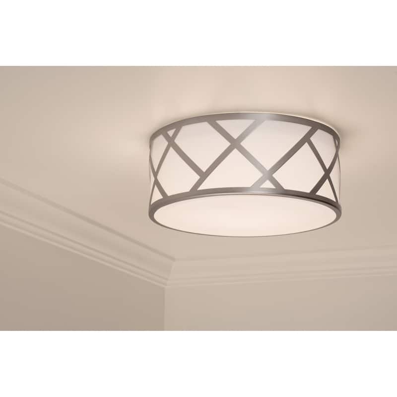 AFX HVNF13MB Haven 2 Light 13" Wide Flush Mount Drum Ceiling Fixture