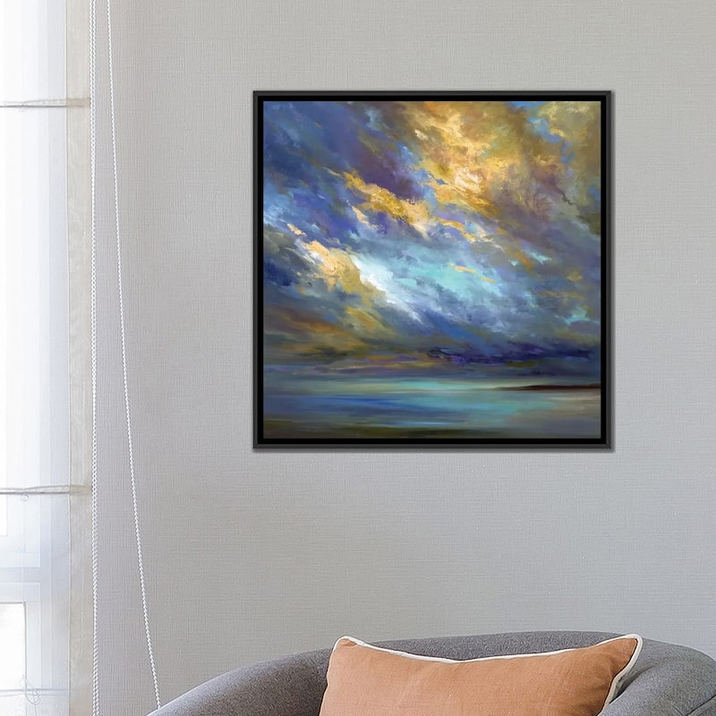 iCanvas "Coastal Clouds XXX" by Sheila Finch Framed Canvas Print