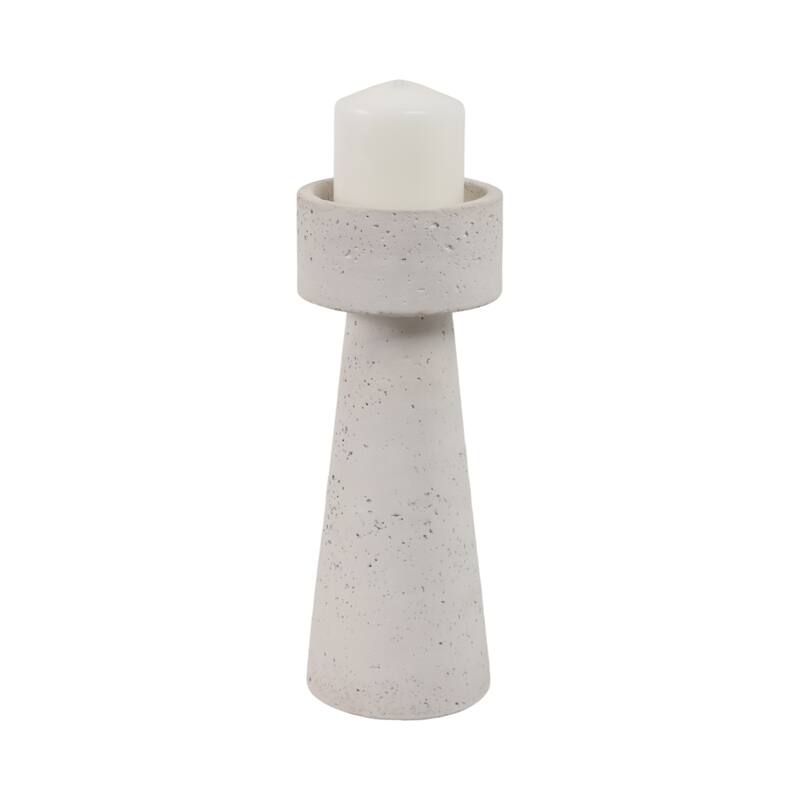 Pottery Taper Holder Cylindrical Top and Conical Base Design for Home