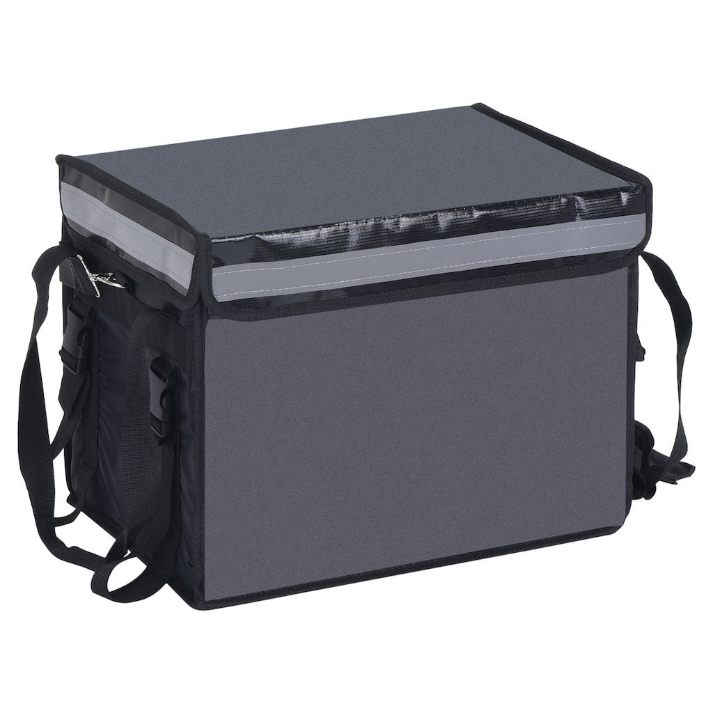 48L Food Delivery Insulated Bag Catering Thermal Bag Pizza Take-away Bag Black