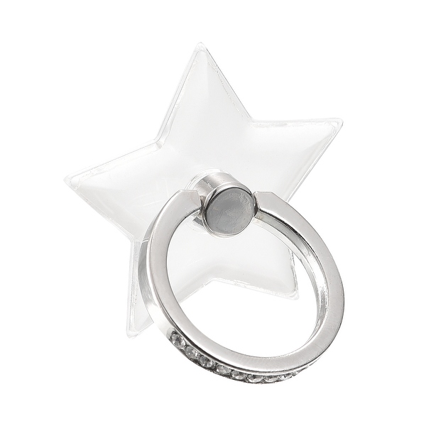 Clear Phone Ring Holder Diamond Finger Grip Stand Star Shape