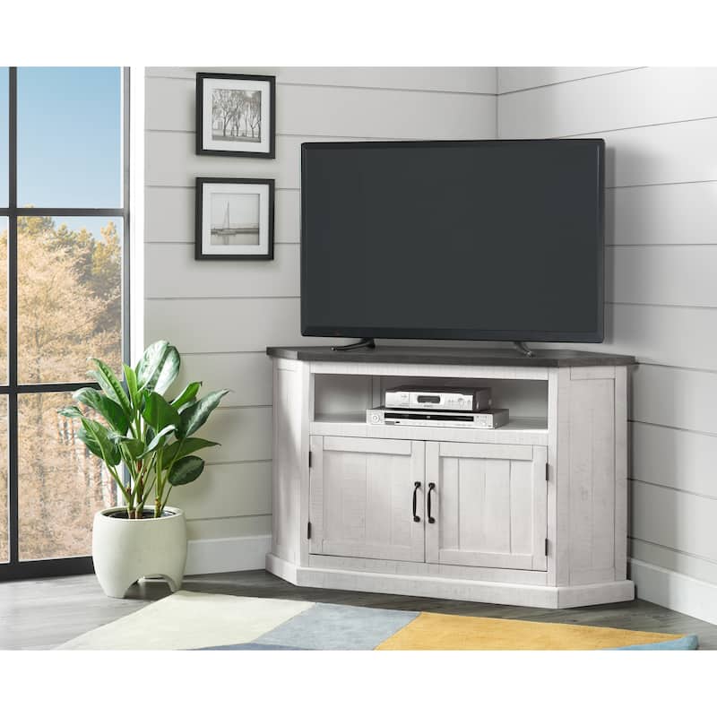 The Gray Barn Danebury Rustic 50-inch Solid Wood Corner TV Stand