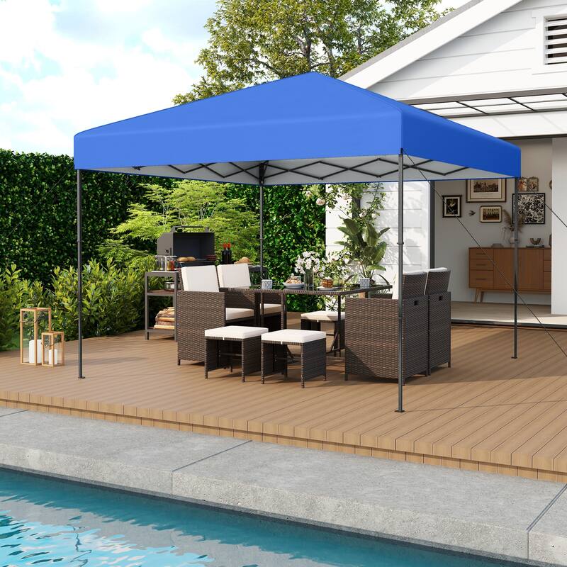 Gymax 10 X 10 FT Pop up Canopy Tent w/ Portable Carrying Bag 8 Stakes