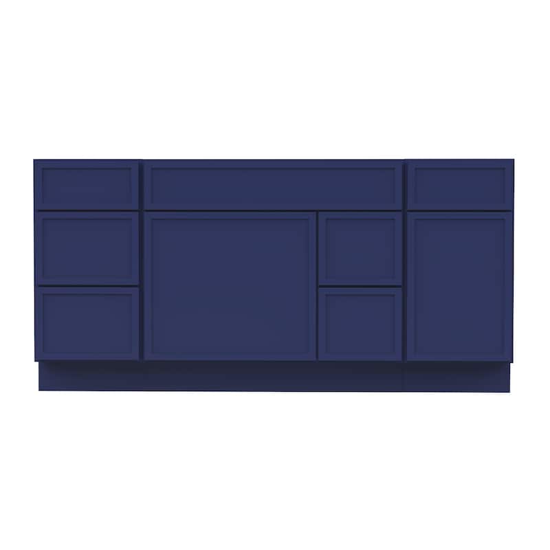 Vanity Art 66" Birch Freestanding Bathroom Vanity Cabinet without Top