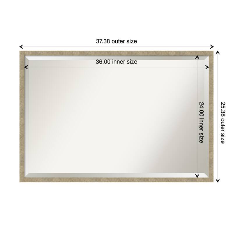 Beveled Wall Mirror - Jet Black Frame