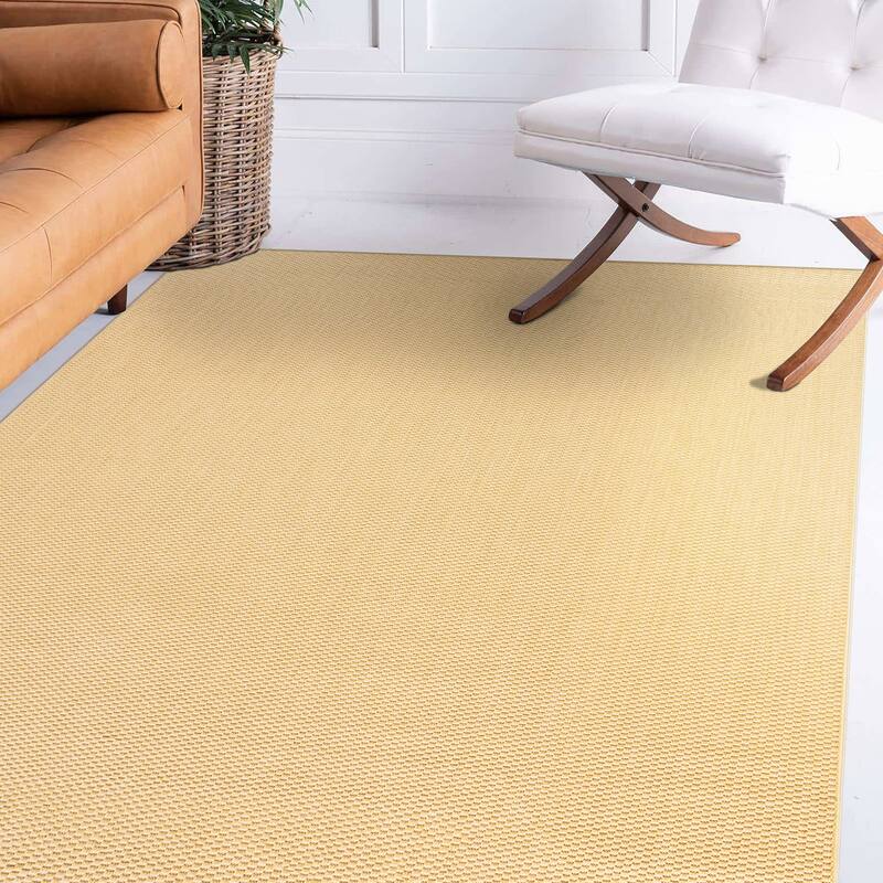 Solid Indoor/Outdoor Flatweave Waterproof Backyard Patio Area Rug