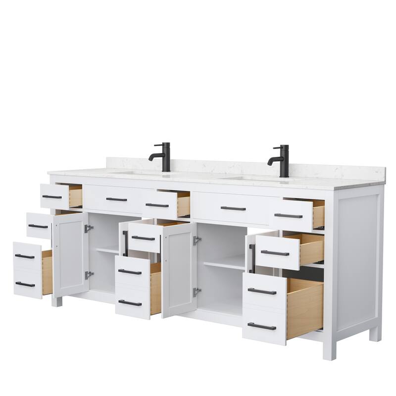 Beckett 84 Inch Double Vanity, Cultured Marble Top