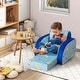 preview thumbnail 2 of 4, 3-in-1 Convertible Kid's Sofa Multifunctional Flip-out Lounger Bed