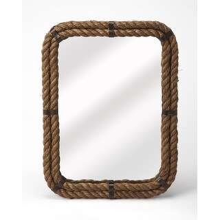 Handmade Butler Darby Rectangular Rope Wall Mirror (India)