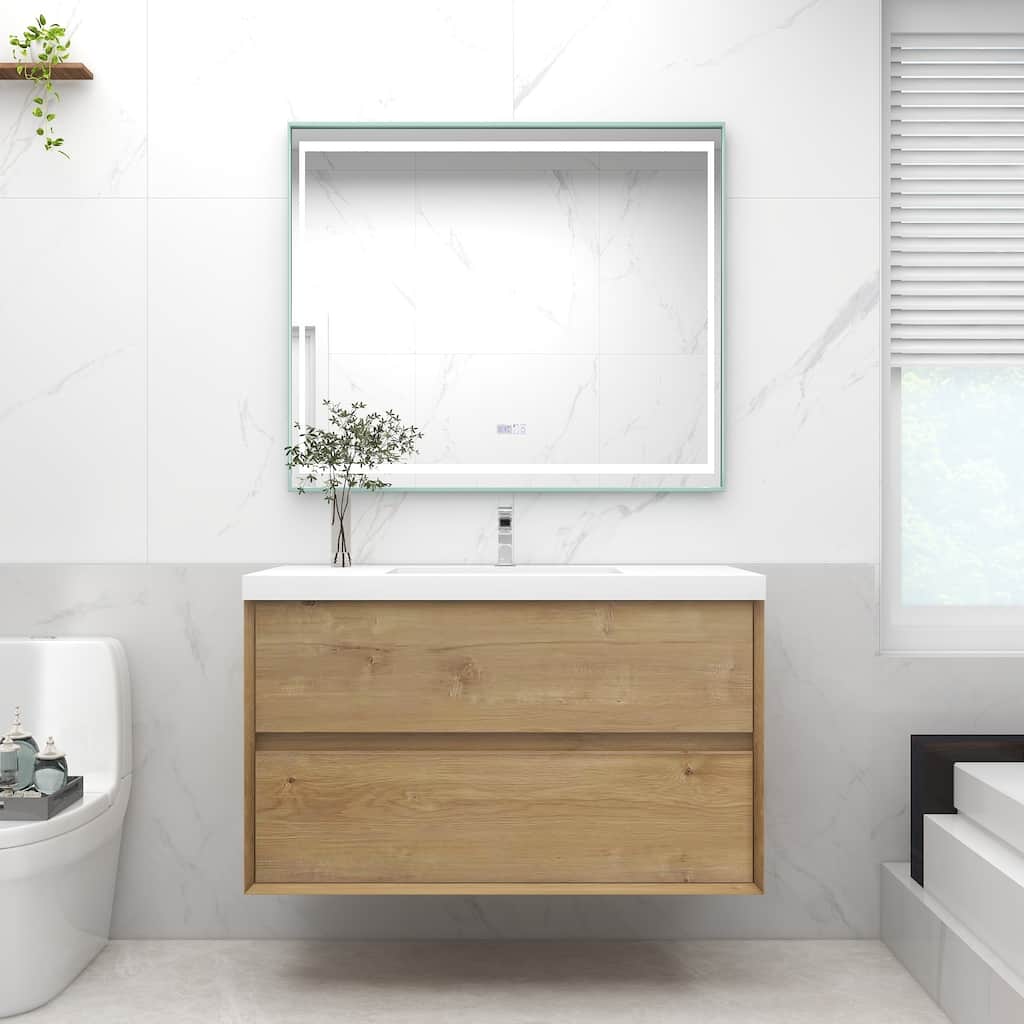 Selina 42" Wall Mounted Vanity with Single Sink - 42