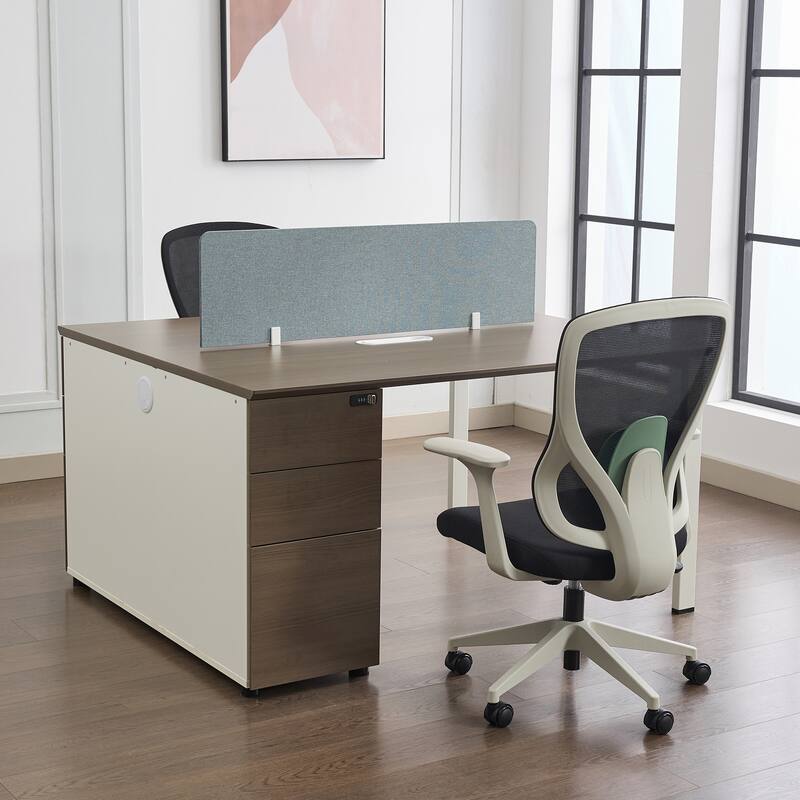 12 Person Attachable Workstation Desks with Chairs Combination