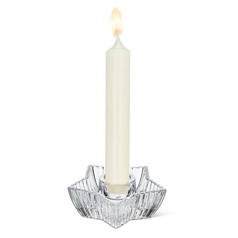 Ribbed Star Shaped Taper Candle Holder
