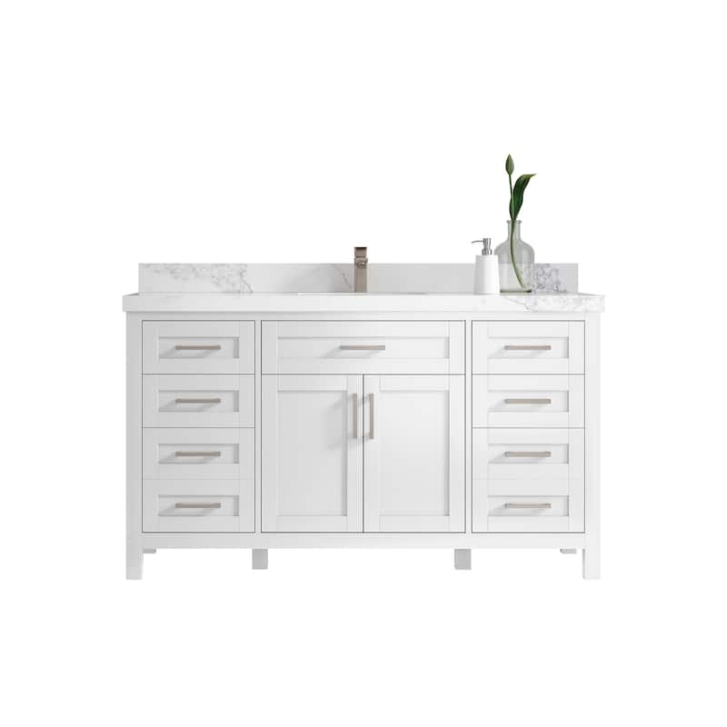 Willow Collections 60 in. W x 22 in. D Cambridge Single Sink Bathroom Vanity with Countertop