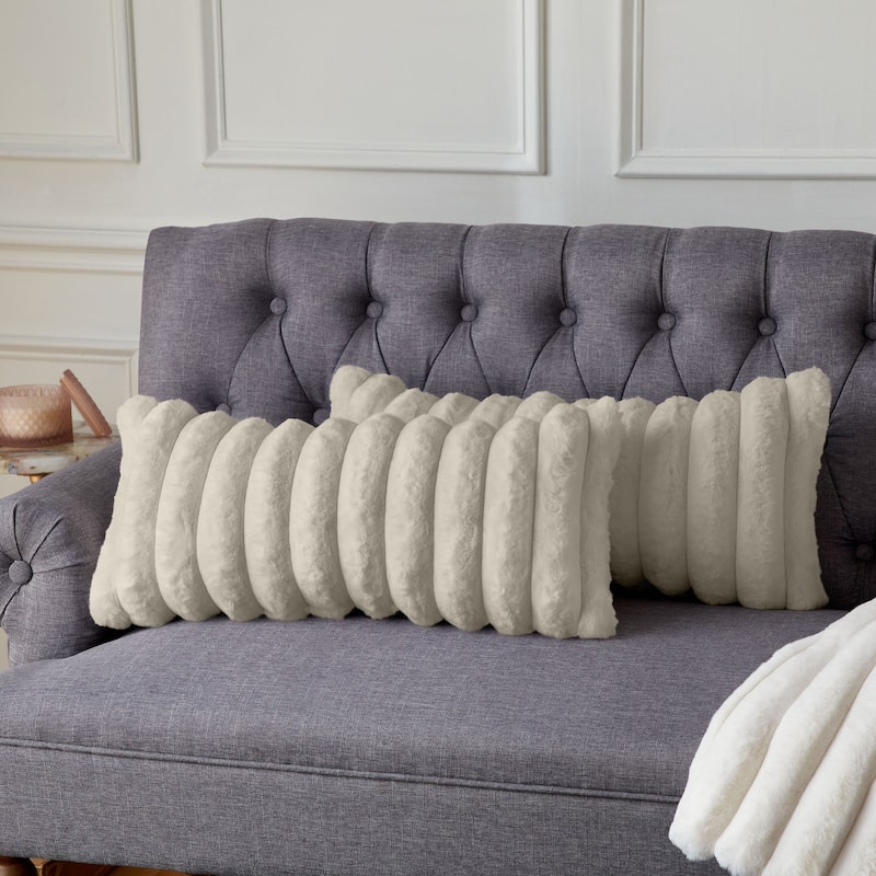 Sorra Home Indoor Knife Edge Pillow Set of 2
