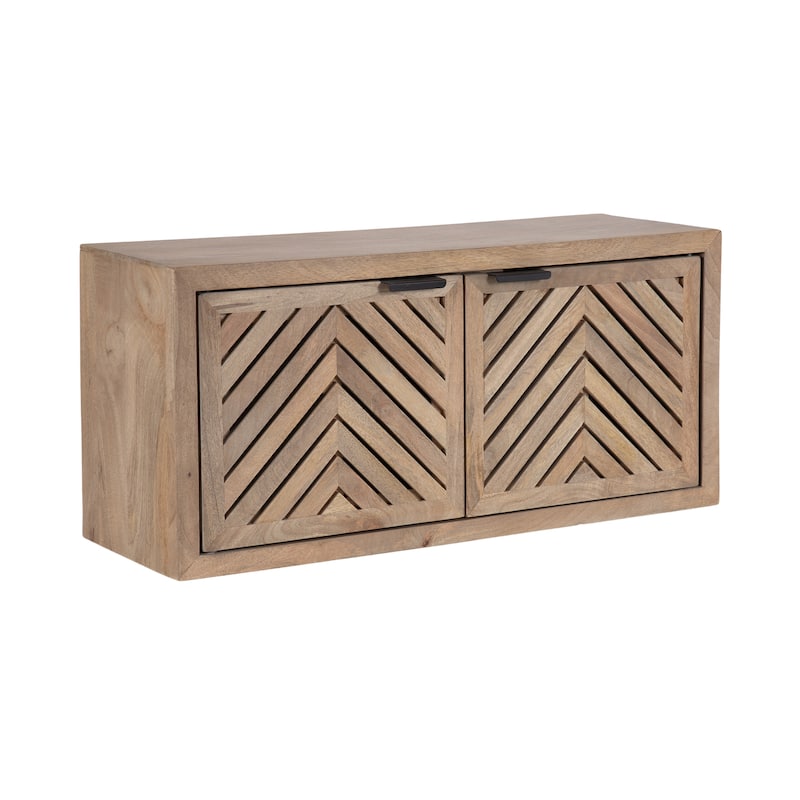 Kate and Laurel Mezzeta Decorative Wood Wall Cabinet