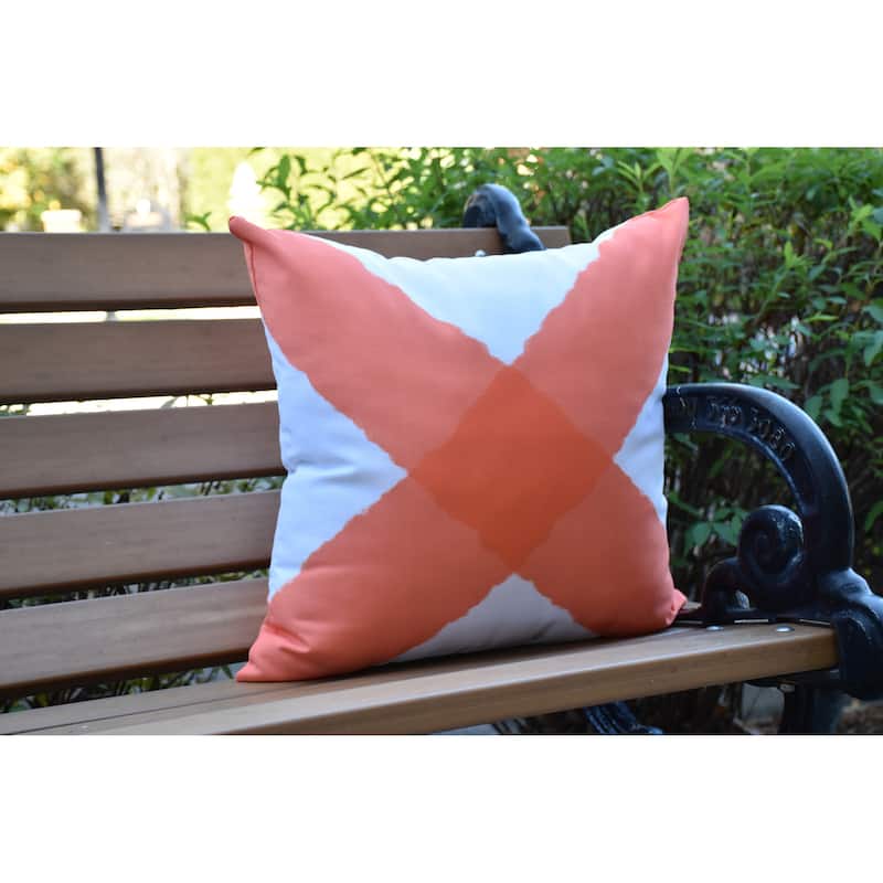 18 x 18 Inch X Marks the Spot Geometric Print Outdoor Pillow